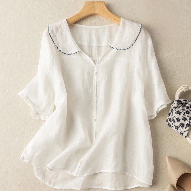 CÉLINE LINEN BLOUSE