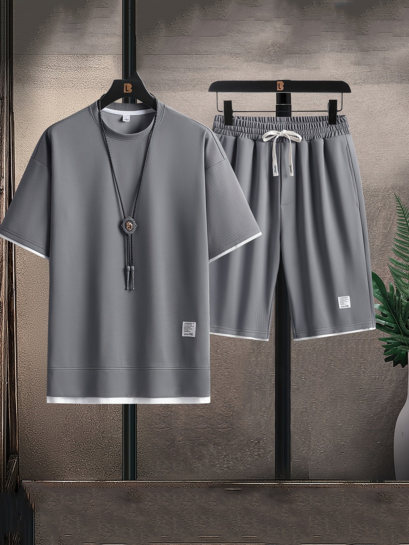 Men's Waffle Knit Lounge Set