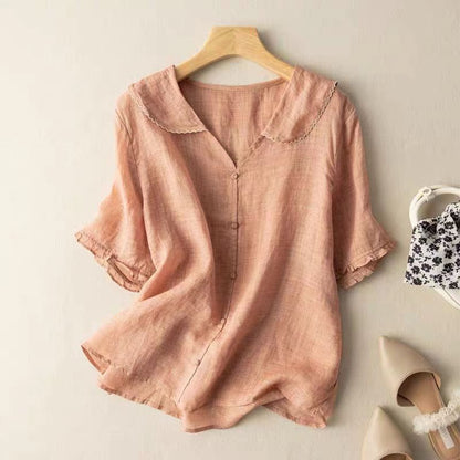 CÉLINE LINEN BLOUSE