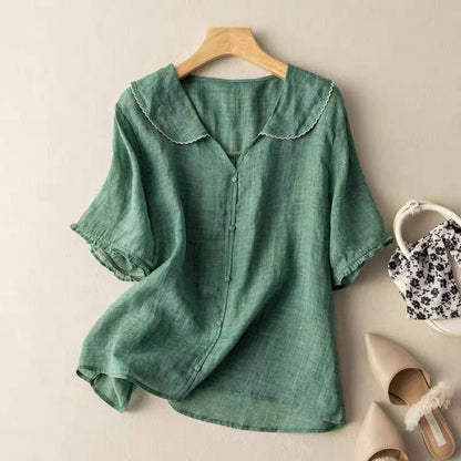 CÉLINE LINEN BLOUSE