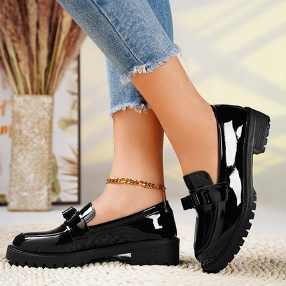 Brooklyn Leather Bow Loafer